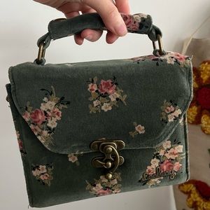 Y2K Green Velvet Floral box crossbody/handbag
